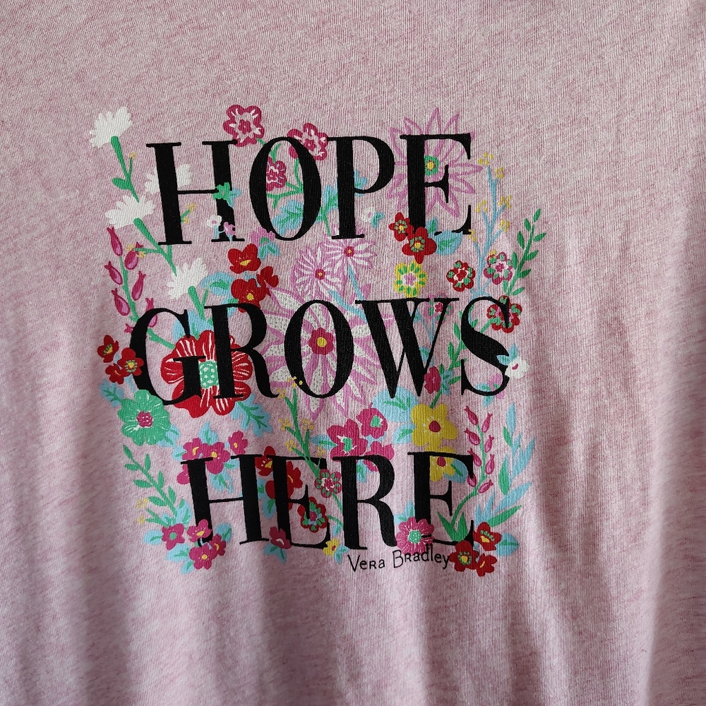 Vera Bradley Pink Graphic Tee S - Picture 1 of 6